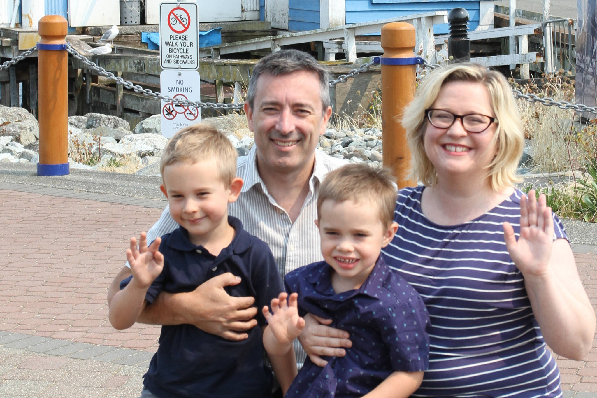 Conservative candidate David Busch, here seen with his family, calls the current federal election unnecessary and potentially reckless. (Jeff Slater/Submitted)