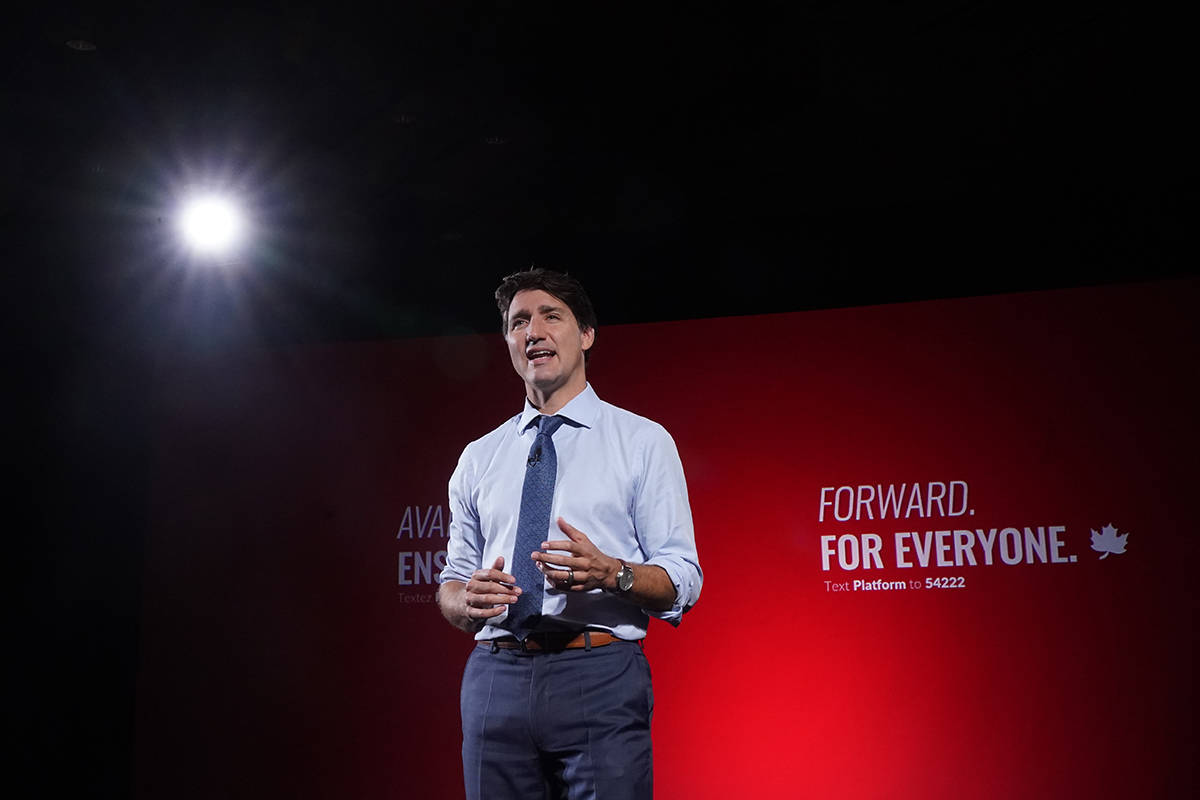 Liberal Leader Justin Trudeau reveals his party’s election platform during the Canadian federal election in Toronto on Wednesday, September 1, 2021. THE CANADIAN PRESS/Nathan Denette