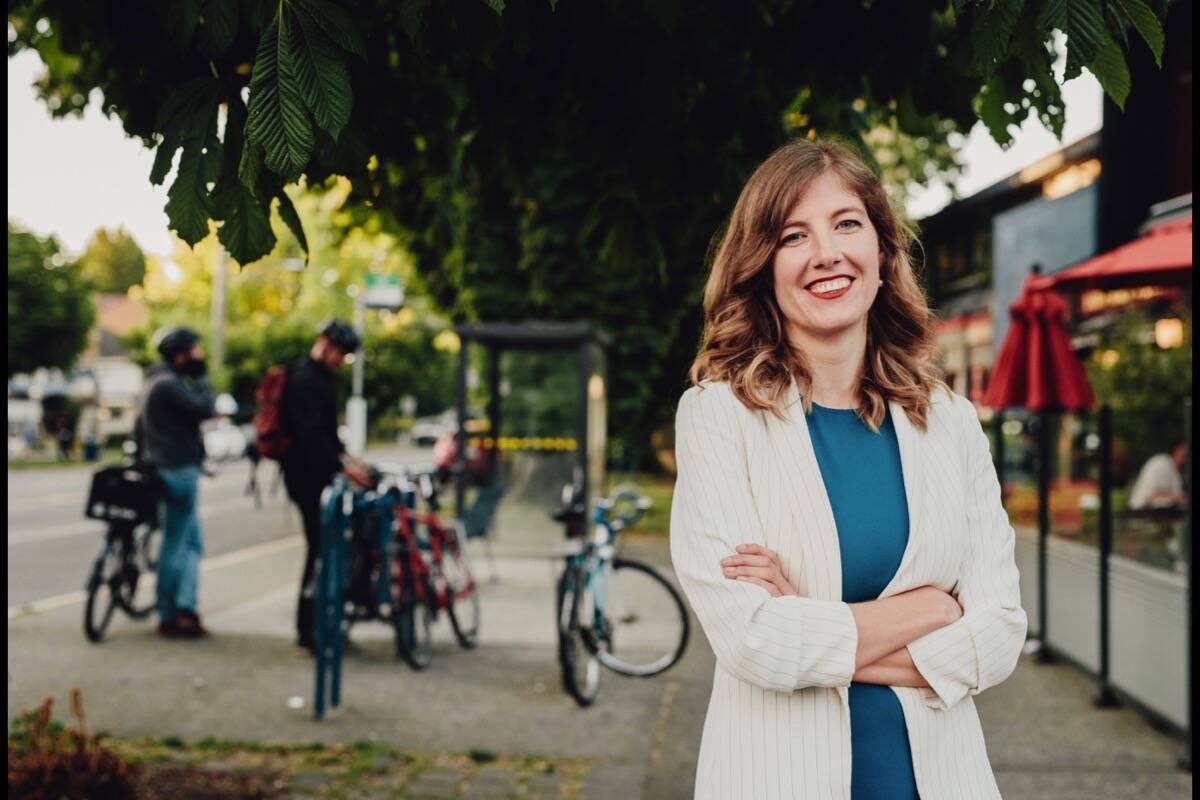 Laurel Collins is poised to retake her seat as federal member of parliament for the Victoria riding. (Courtesy Laurel Collins campaign)