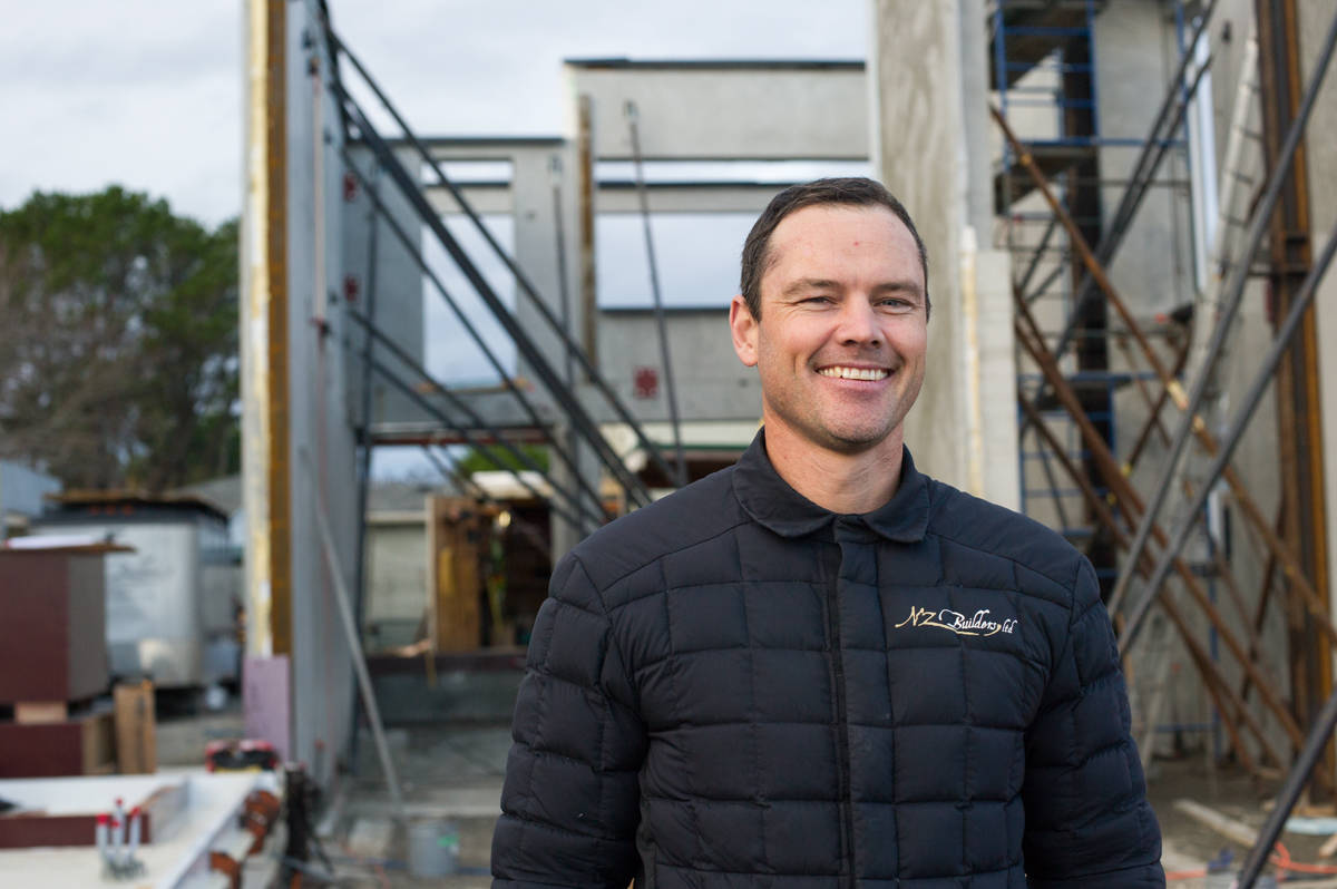 Combining the best building practices from Canada and his birth country of New Zealand, Damon Gray of NZ Builders Ltd. is working to provide healthier home building options for Victoria and beyond. He innovates with Tilt Up Concrete Insulated Panels that fit together to create energy-efficient and long-lasting homes. (Keri Coles/Oak Bay News)