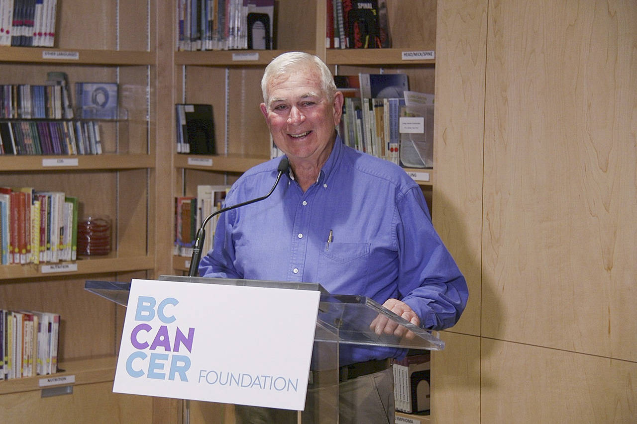 Gordon Heys made a donation of more than $2-million to the B.C. Cancer Foundation. (Arnold Lim/Black Press)