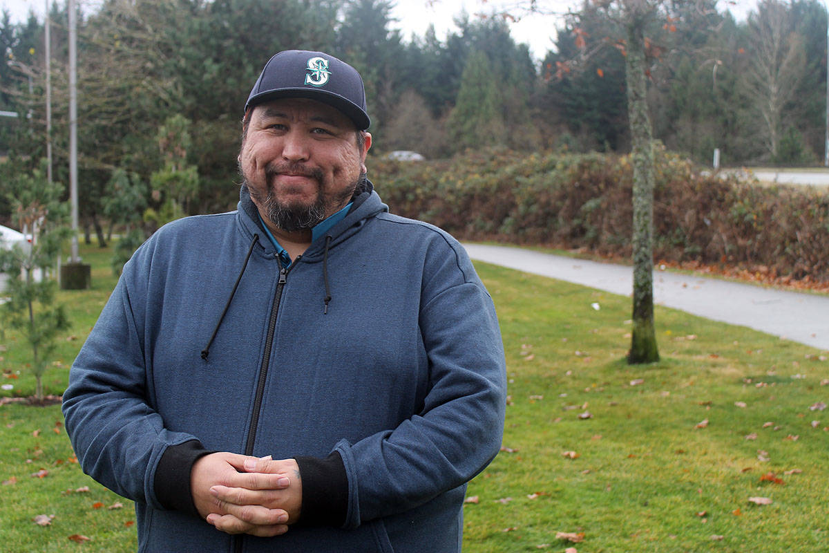 Snaw-Naw-As member Lawrence Mitchell, who had a negative experience in school and wasn’t aware of his culture or language, now goes into schools to teach song, dance and for kids to help them to be proud of who they are. TAMARA CUNNINGHAM/The News Bulletin