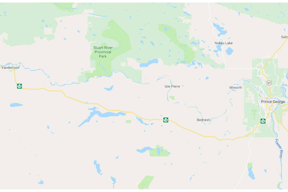 Deadly accident closes Hwy 16 west of Prince George