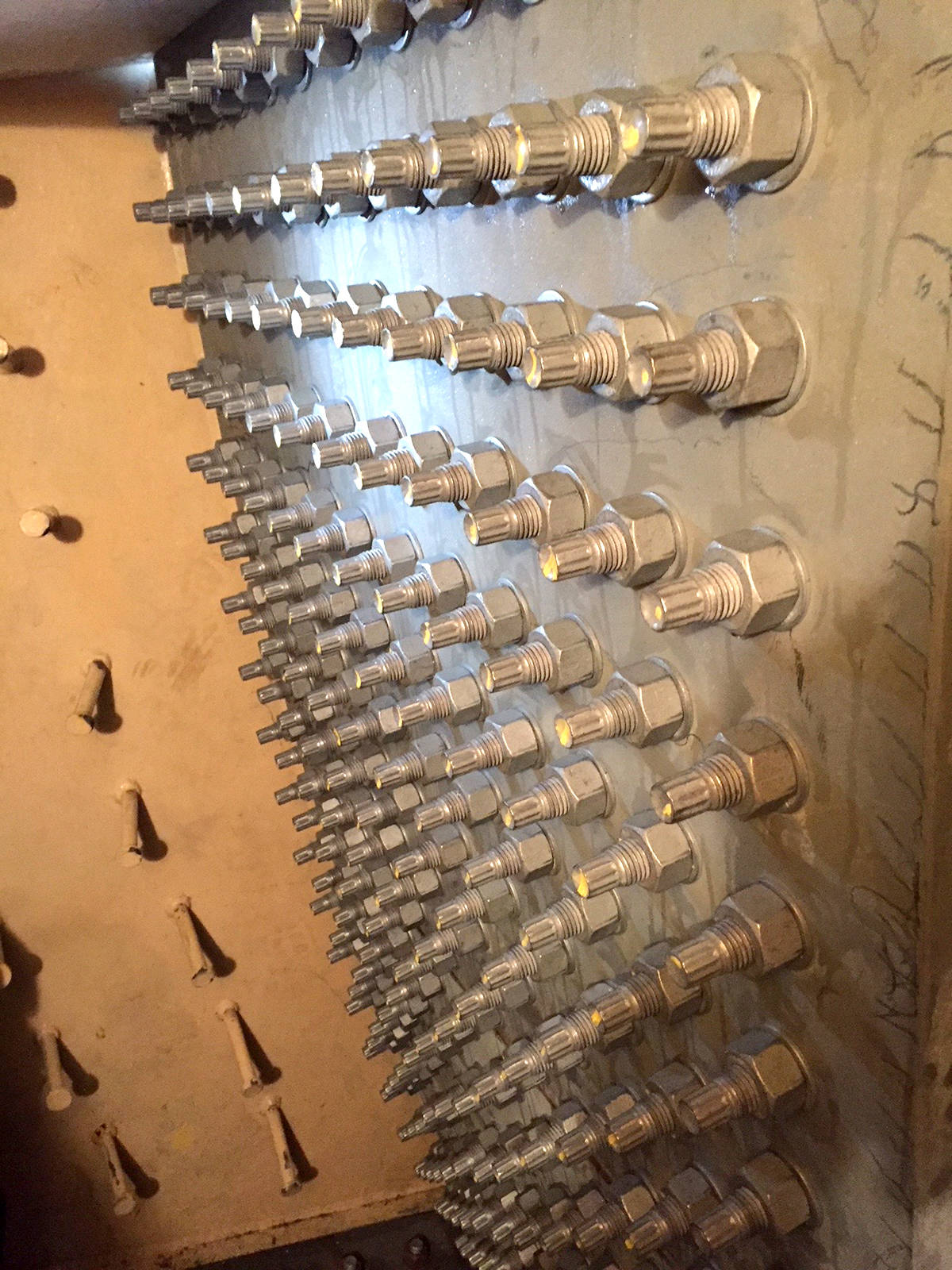 Hundreds of bolts connect one of the 290-tonne steel rings to the bascule pier. (Photo courtesy of Jonathan Huggett)