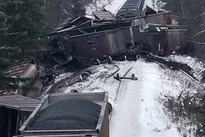 Coal train derailment near New Hazelton. (Ian Johnston photo)