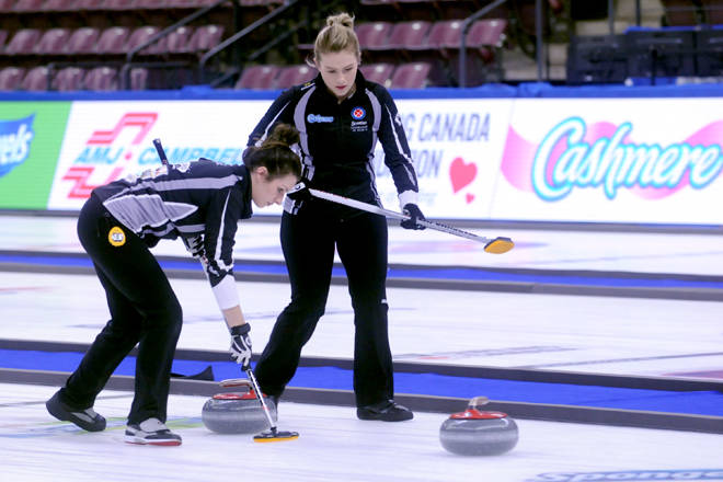 The team skipped by Kerri Einarson (Manitoba) won the WIld Card berth into the 2018 Scotties Tournament of Hearts on Friday defeating Chelsea Carey’s team from Calgary 7-4 in Penticton at the South Okanagan Events Centre. Kristi Patton/Western News