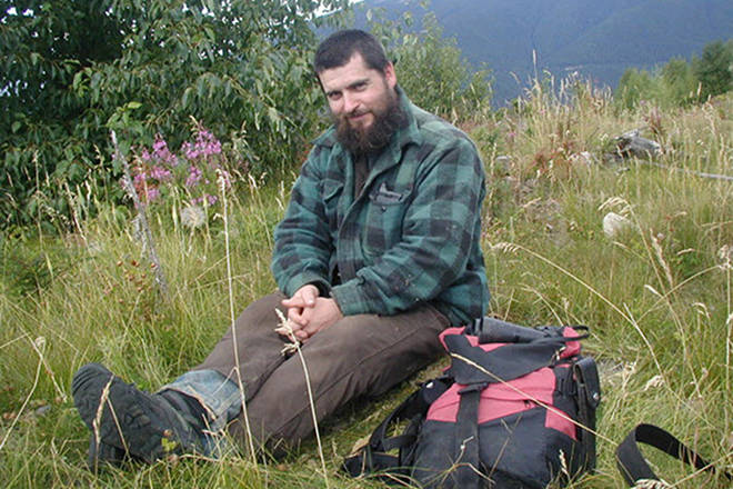 John Lambert Bjornstrom, the Bushman of the Shuswap, while he was on the run from police near his main camp close to Shuswap Lake. -Observer file photo
