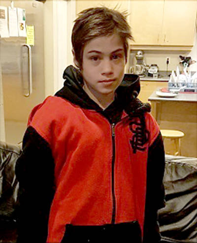 Chaas Mearns, 13, was reported missing from his Nanaimo home on Jan. 30. Photo submitted
