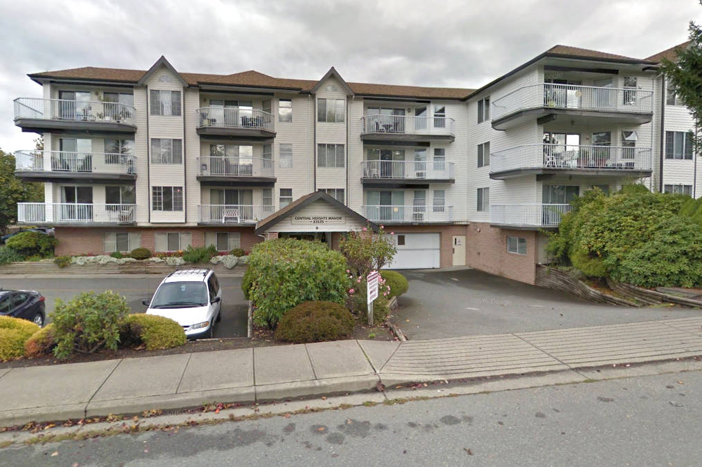 A suite in Central Heights Manor on King Road in Abbotsford was the subject of a recent court case. (Google Street View)