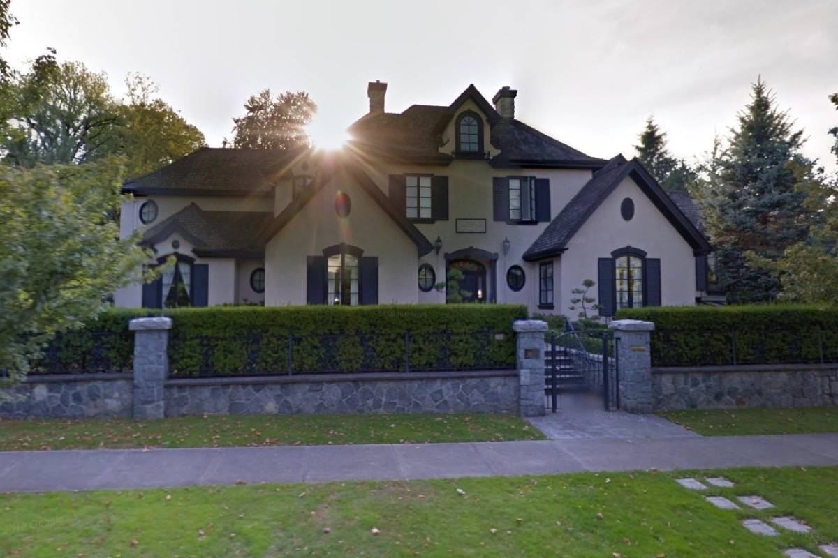 A man was gunned down in front of this $6-million Shaughnessy home in 2007. (Google Maps)