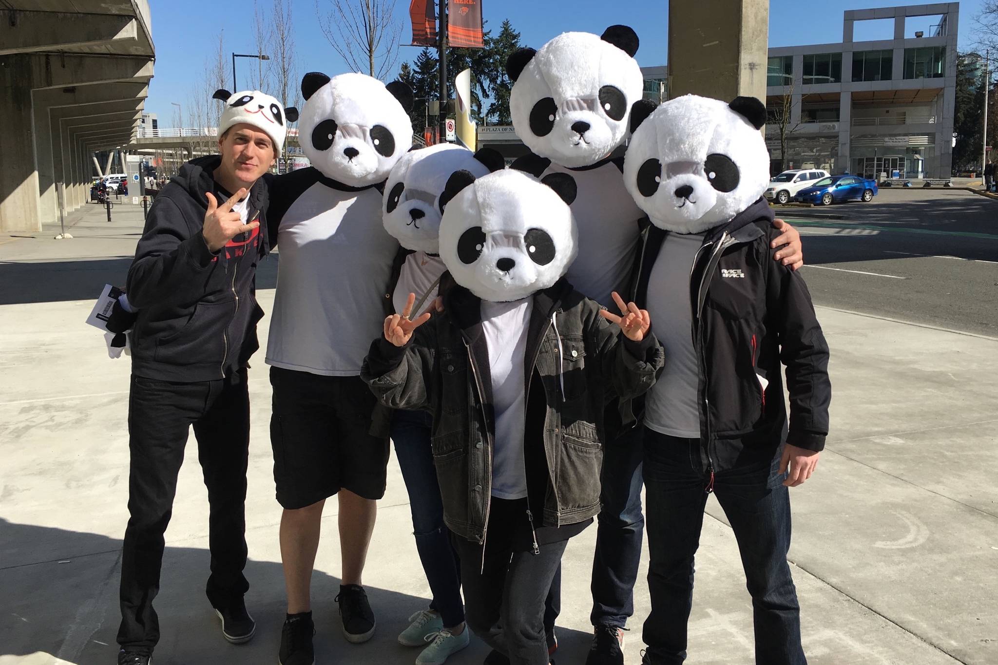 Rugby fans showed up as Pandas and all sorts of costumes in support of rugby sevens