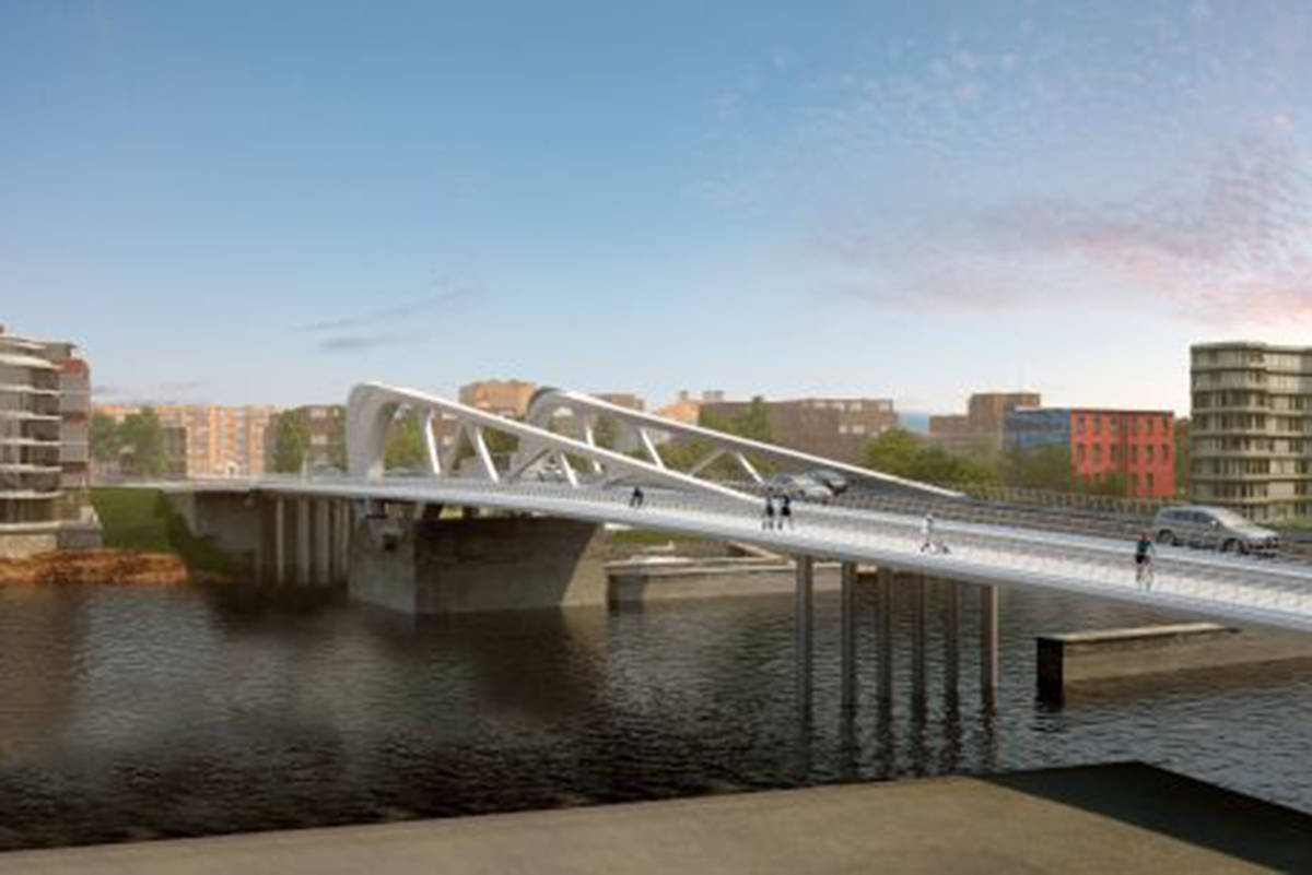 Illustration of the new Johnson Street Bridge, which will officially open March 31. Courtesy of the City of Victoria