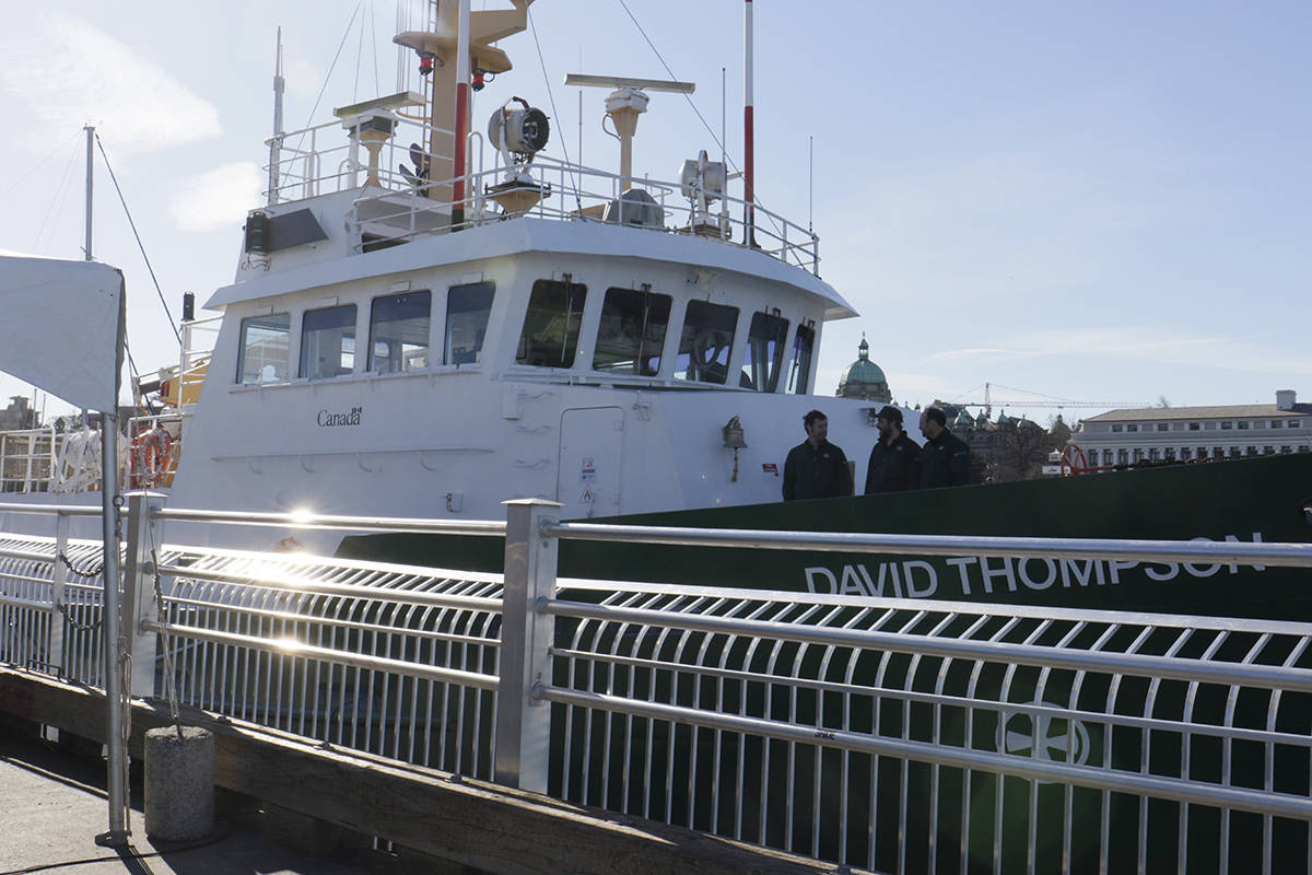 Research vessel RV David Thompson will make its maiden voyage to Alaska from Victoria. (Anna James/VICTORIA NEWS)