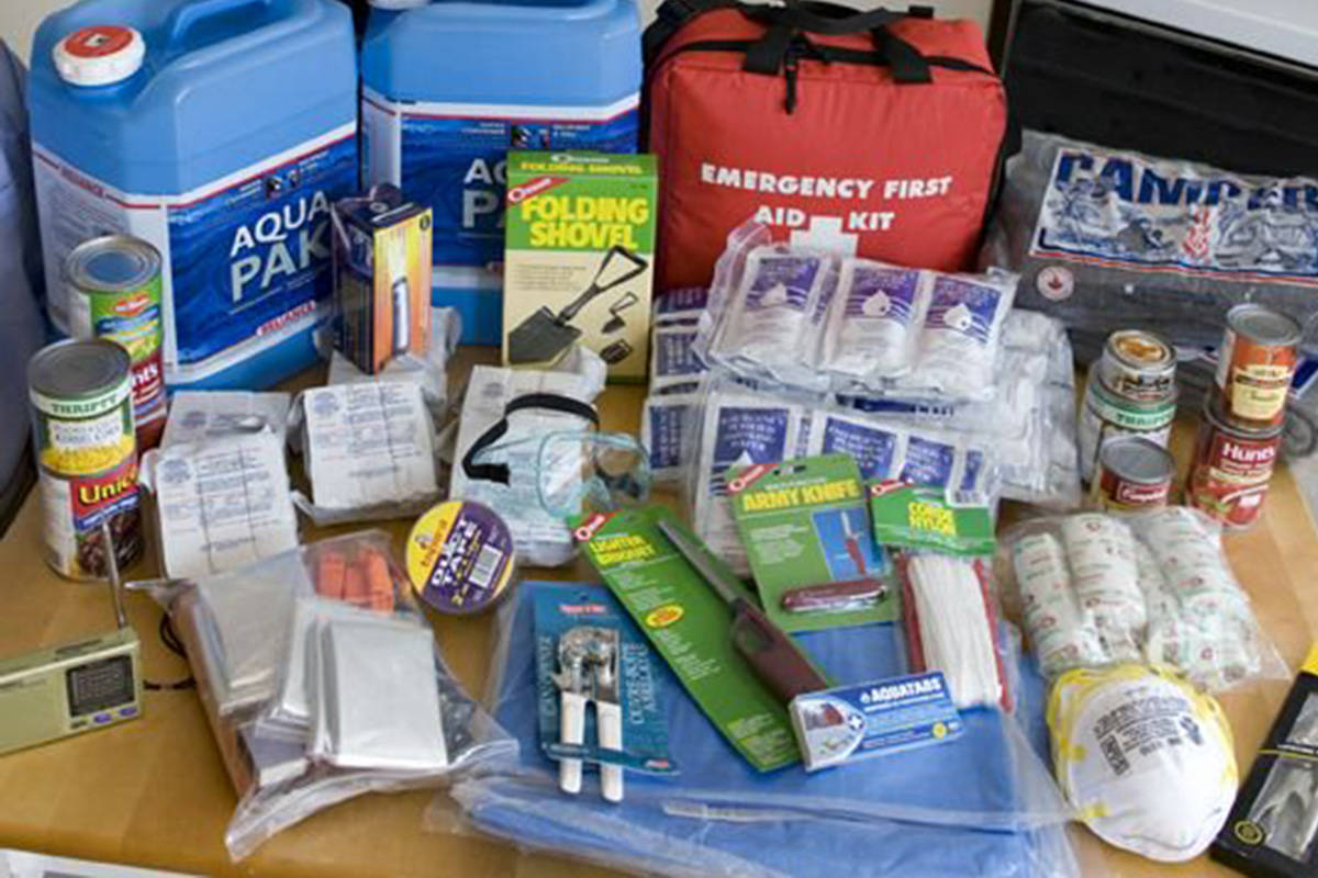 An example of an emergency preparedness kit. (City of Victoria photo)