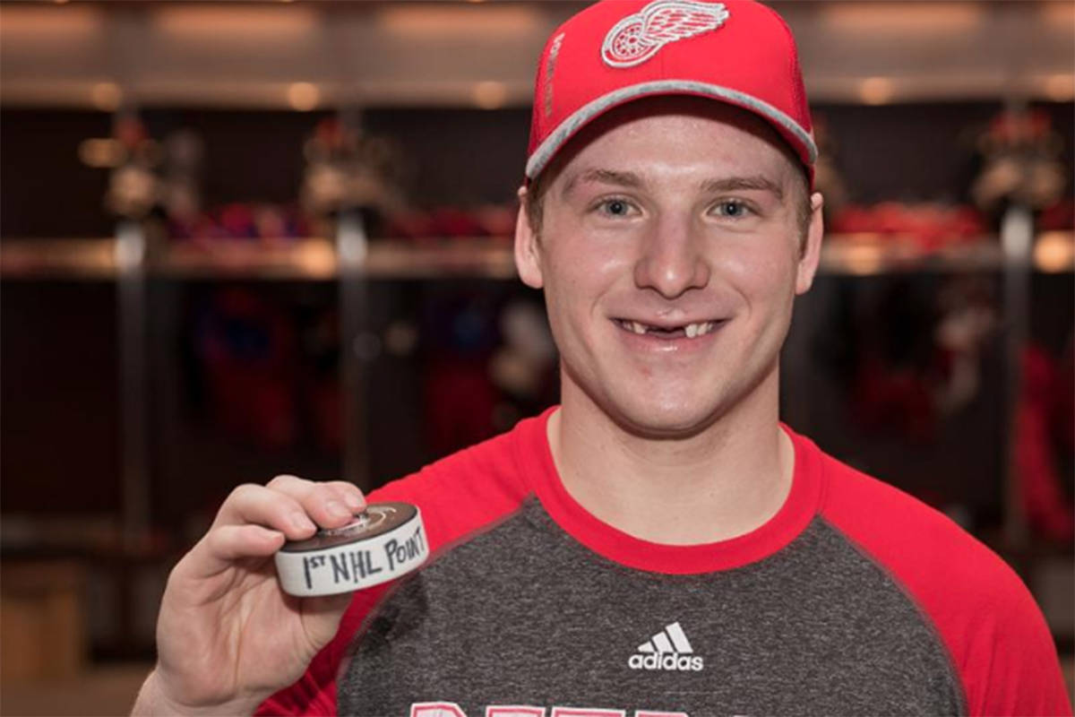 Former Victoria Royal and current Detroit Red Wings prospect Joe Hicketts picked up his first two NHL points Tuesday with a pair of assists in a 5-2 win over Pittsburgh. detroitredwings.com