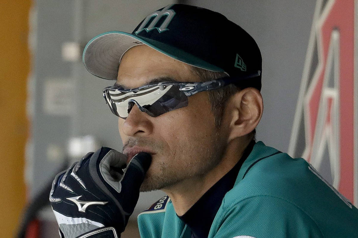 The Associated Press                                Seattle Mariners outfielder Ichiro Suzuki, of Japan, watches in the dugout during the fifth inning of a spring baseball game against the Colorado Rockies in Scottsdale, Ariz., Tuesday, March 27, 2018.