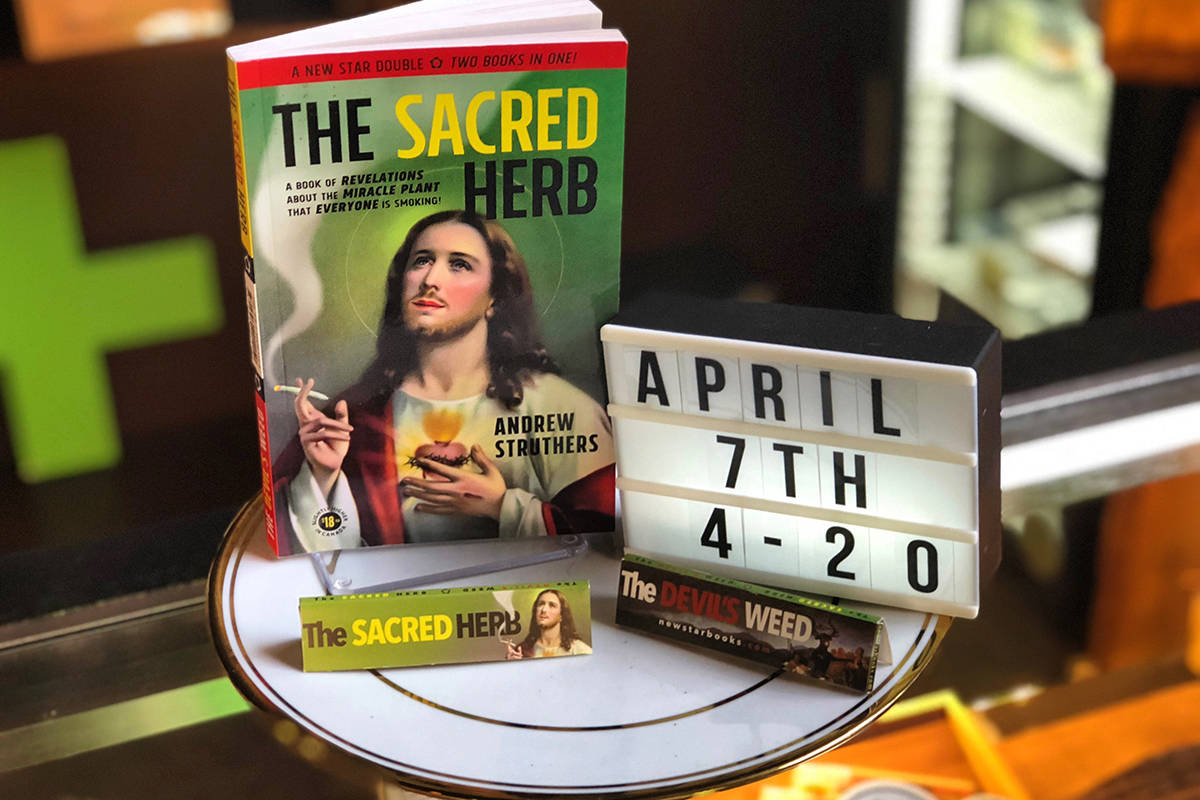 Victoria author Andrew Struthers’ new book on cannabis, The Sacred Herb, will be featured at an event happening not so ironically on April 20 at the Shadow Mountain dispensary.                                Anna James/Victoria News