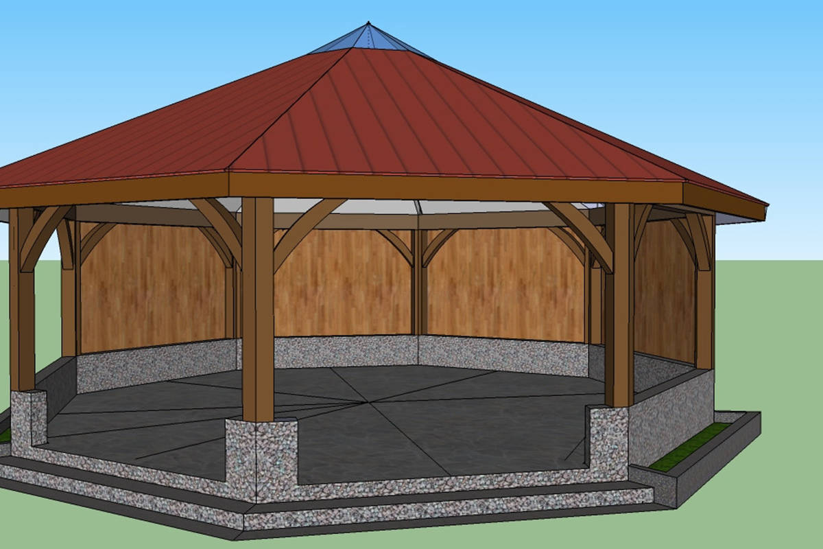 REGIONAL DISTRICT OF MOUNT WADDINGTON PHOTO                                A conceptual drawing of the Woss Memorial Gazebo.