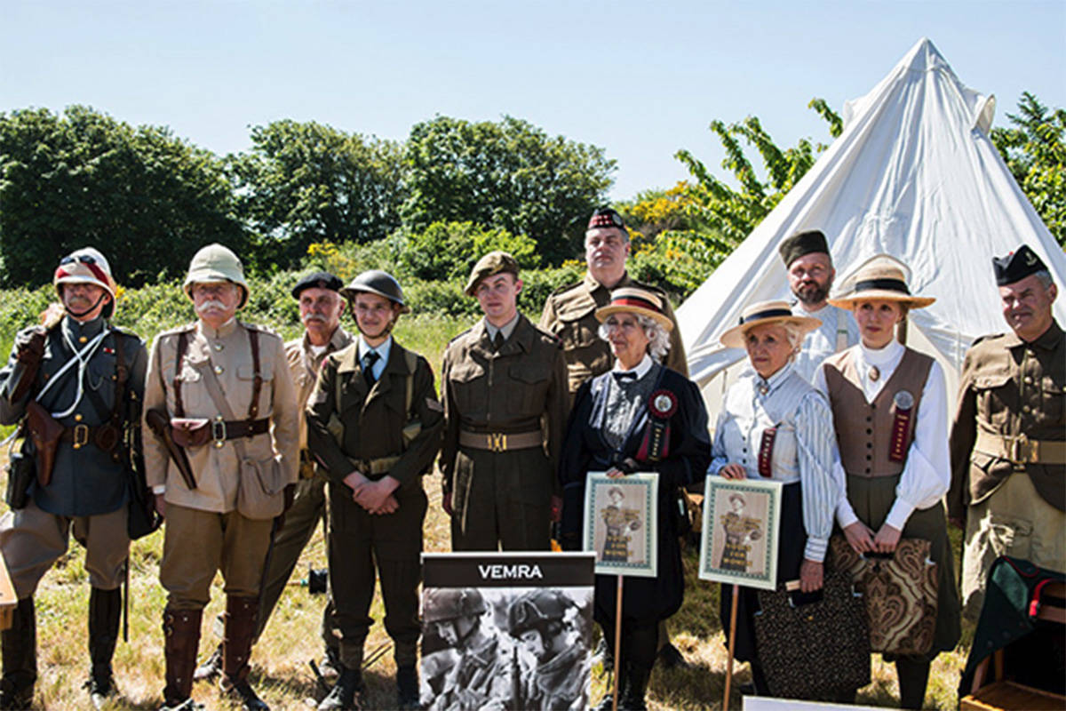 Military re-enactors will be part of the Fort Macaulay Historic Interpretation Event, May 26 at the waterfront park in Esquimalt, where local historian Jack Bates will lead guided tours detailing the site’s military history. Photo contributed