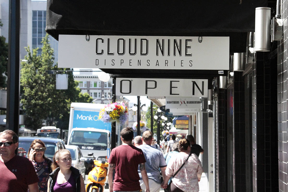 Cannabis dispensaries in Victoria have been subject to a separate city bylaw since September 2016. Retail sales of recreational pot are being met in different ways and at different stages in municipalitis like Sidney. (Don Descoteau/Victoria News/File)