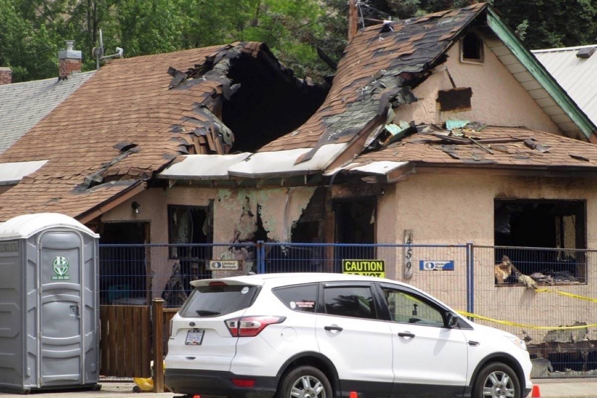An explosion and fire on Rossland Ave. last month has been deemed suspicious by investigators. Times file photo