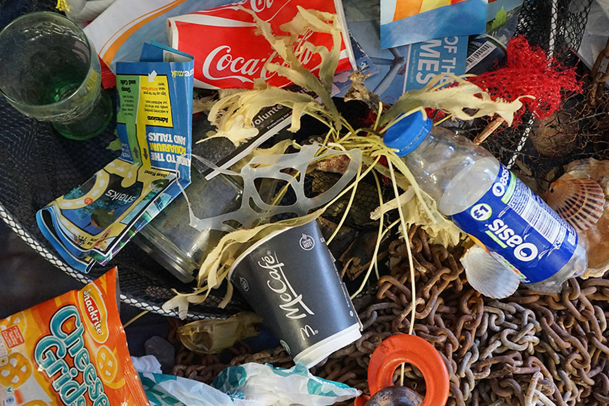 PIXABAY PHOTO                                Garbage including single-use plastic coffee cups and bottles.