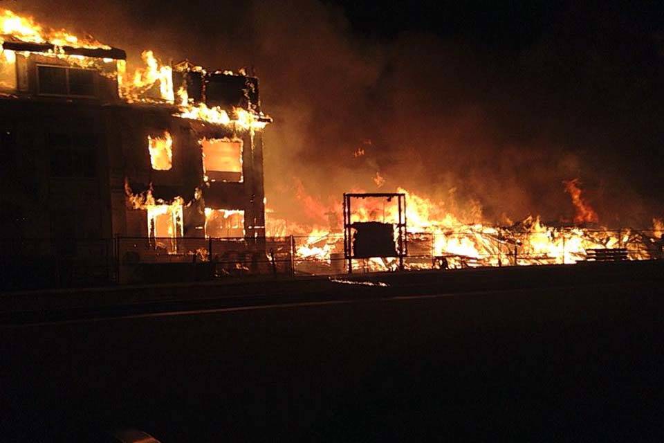 Woodbridge Homes’ Sylvia townhouse development was destroyed in a fire Thursday morning. (Contributed photo)
