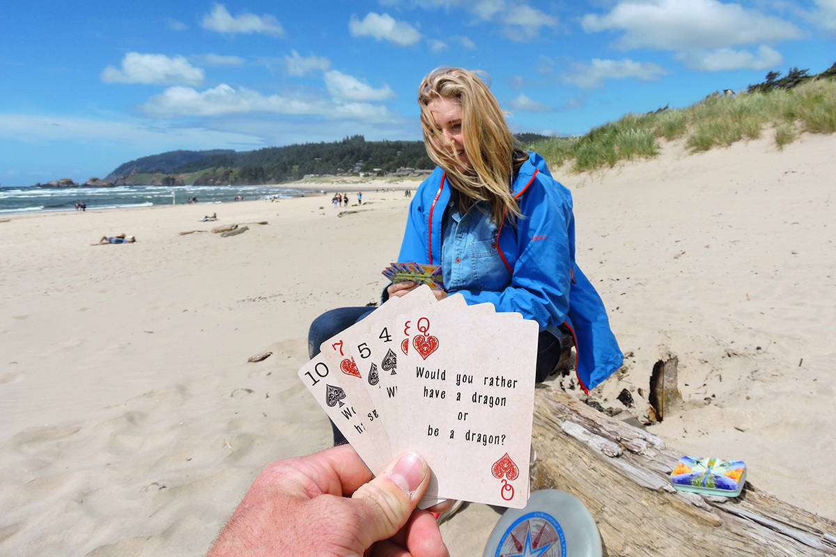 Contributed                                Basecamp Card Co., a playing card game featuring conversation-starter questions, is gaining popularity in the Okanagan.