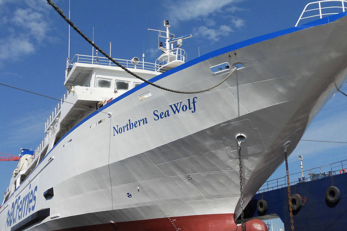 A freshly painted Northern Sea Wolf. BC Ferries photo
