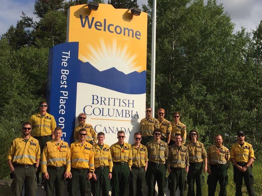 The BC Wildfire Service has temporarily brought in 16 Type 1 Firefighters and one agency representative from Alberta. IMAGE: BC Wildfire Service