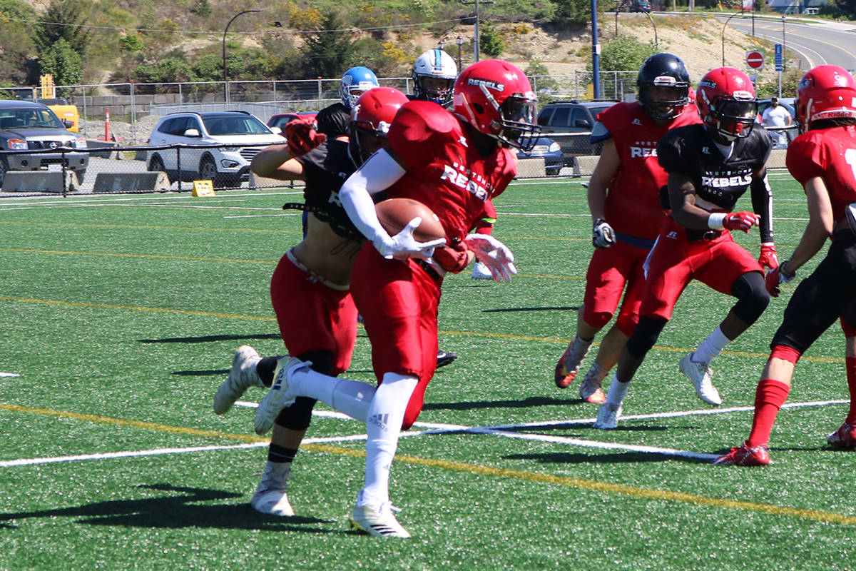 The Westshore Rebels scrimmage at spring camp.                                (Lindsey Horsting                                /News Gazette staff)