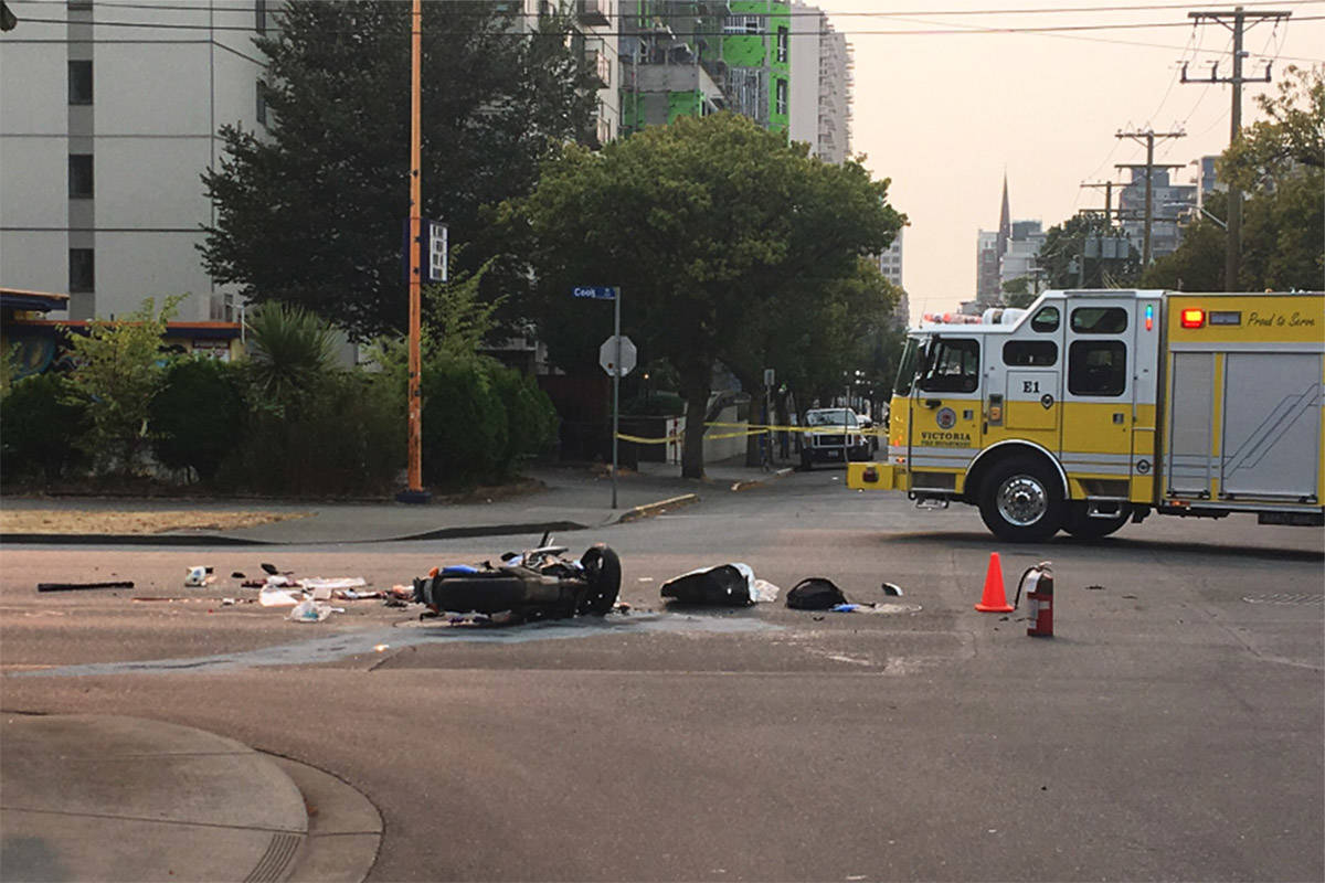 UPDATE: Motorcyclist involved in Cook Street crash dies