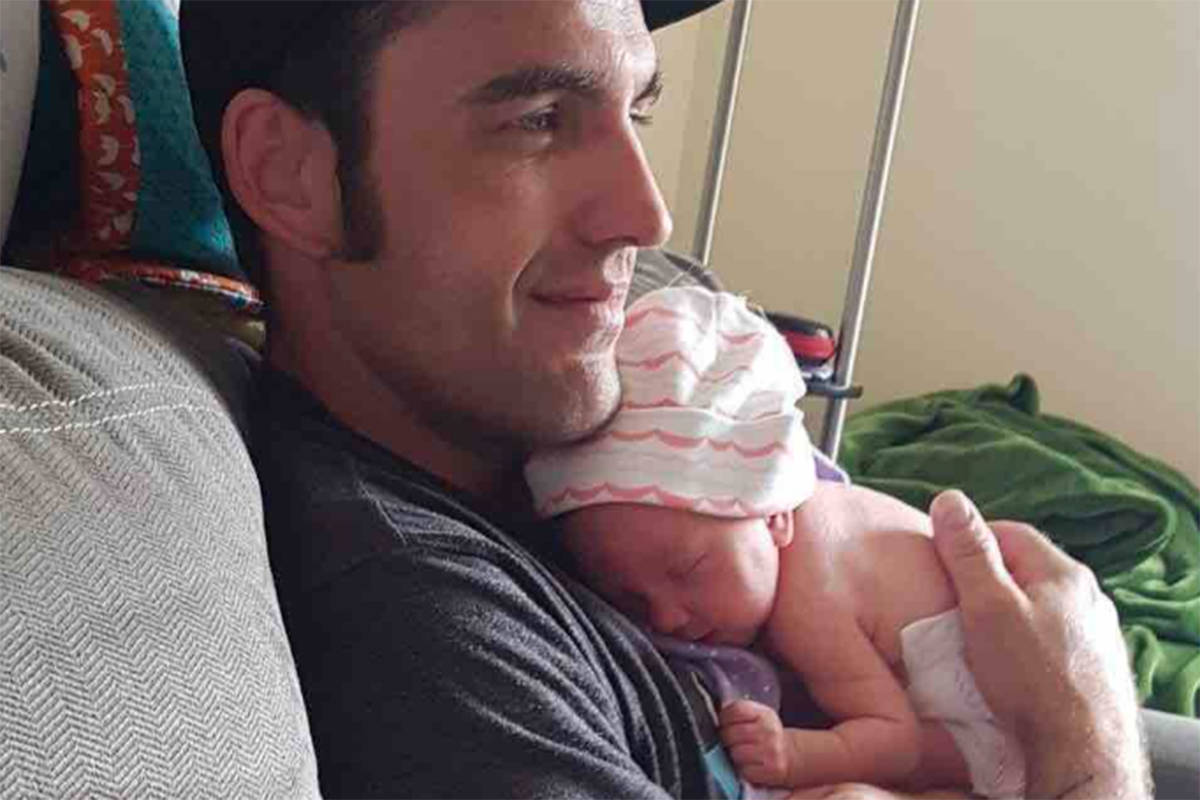 A picture of Jonathan Seidel and his 2-month-old daughter, Hazel. (Photo courtesy of Jonathan Seidel Memorial Fund GoFundMe page)