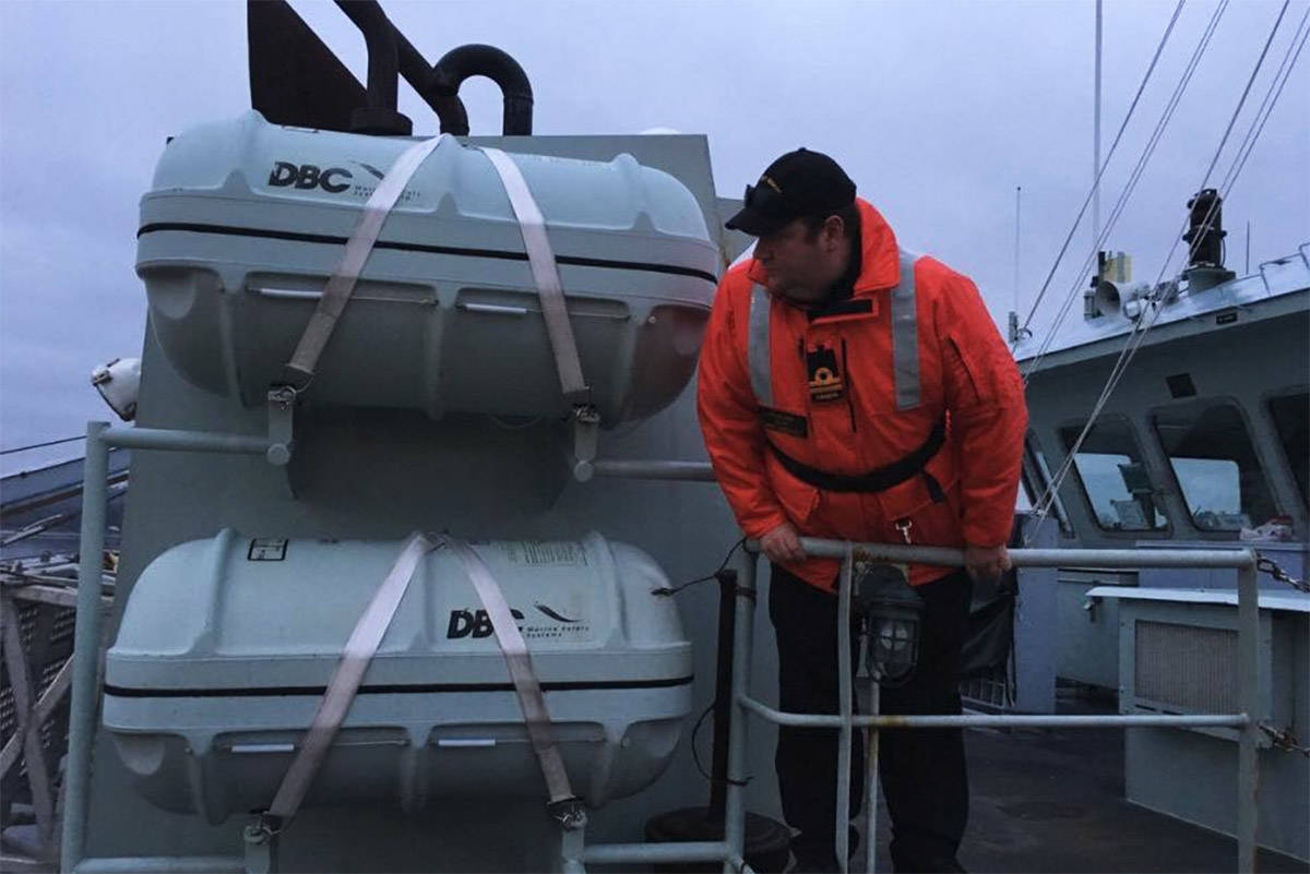 Lt. Ron Clancy onboard an Orca-class vessel in Patricia Bay. HMCS York Twitter photo