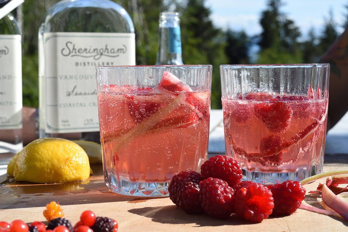 Gin cocktails at the Sheringham Distillery in Shirley.