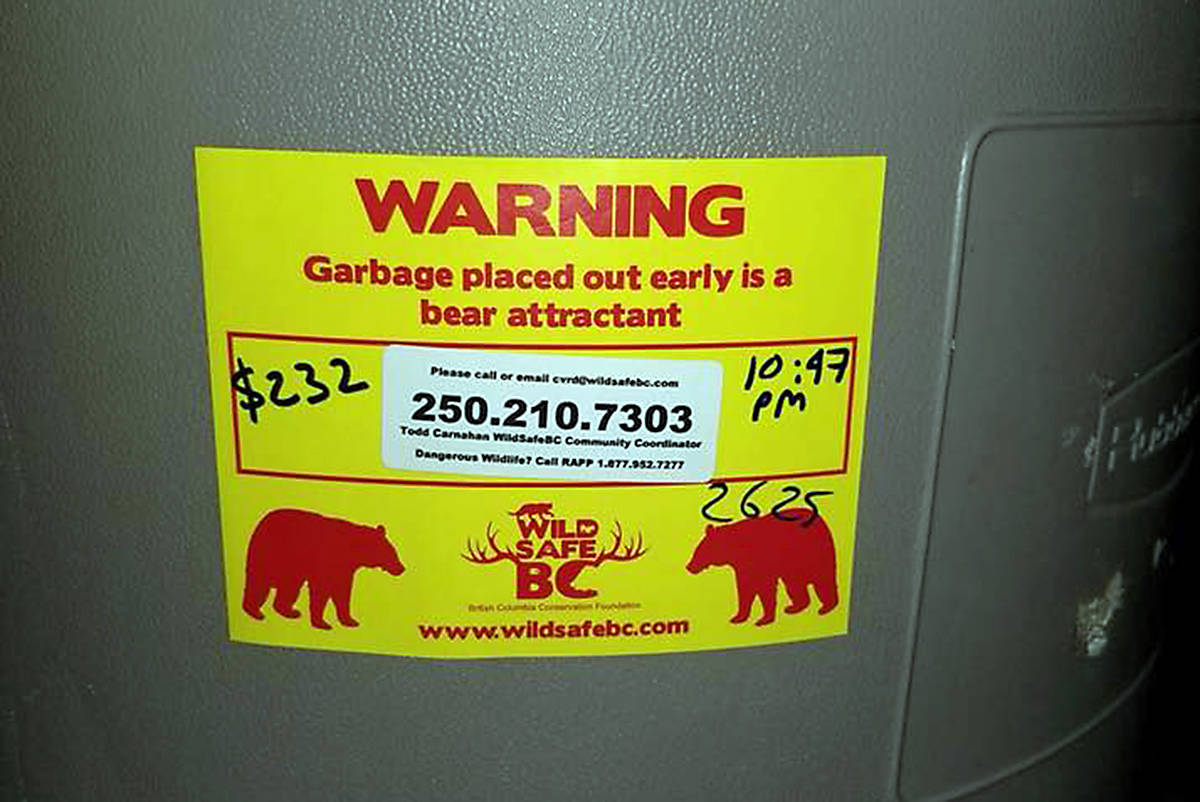 If you read but don’t heed, you might find a tag like this on your garbage can. (Submitted)
