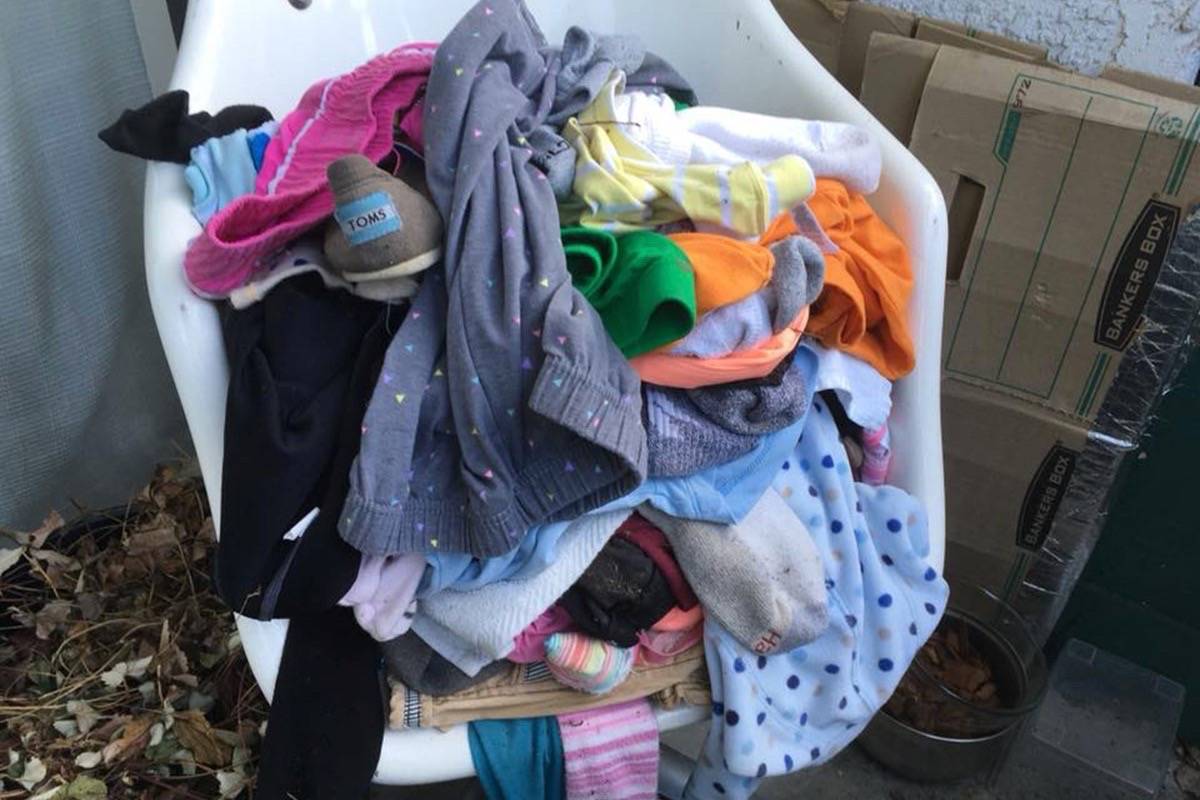 North Delta resident Shawn Bell has taken to Facebook to try and find the owners of the clothing his cat Bella has been stealing at night. (Shawn Bell/Facebook photo)