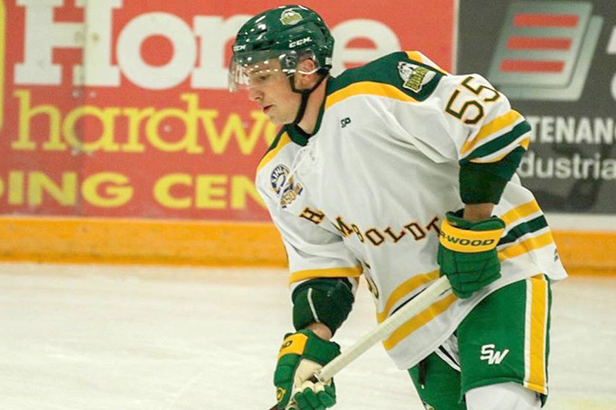 Calgary native Michael Bladon, who played for the KIJHL’s Nelson Leafs last season, has joined the Humboldt Broncos for their first season after a bus crash killed 16 players, staff and media in April. Photo submitted