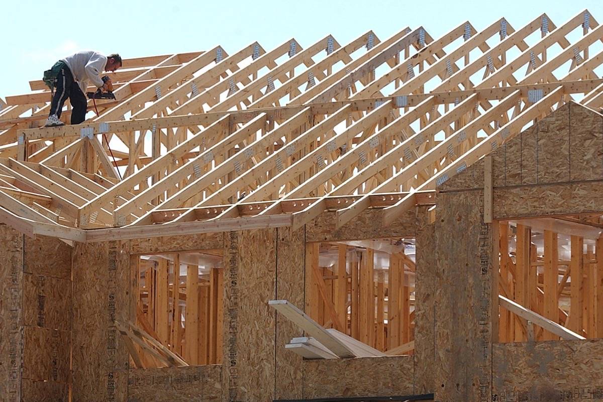 Townhouse construction in the Lower Mainland. (Black Press)