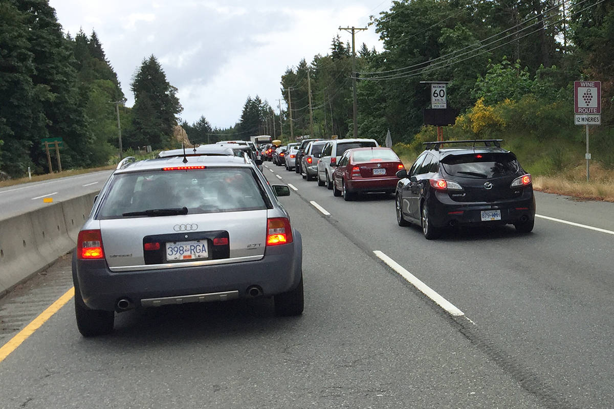 New traffic improvements on the Malahat deemed unsafe by east side residents. (Kevin Rothbauer/Black Press)