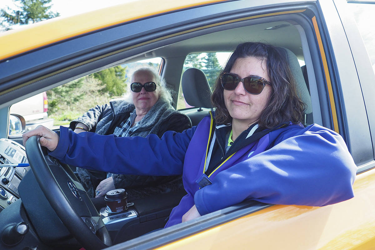 Tammy Hogg (right) and Shelley Evans hope to start Women on Wheels, an all-female taxi service for the West Shore and municipalities throughout Greater Victoria. (Dawn Gibson/Black Press)
