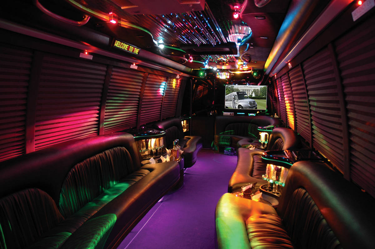 Inside a party bus (Wikimedia Commons)