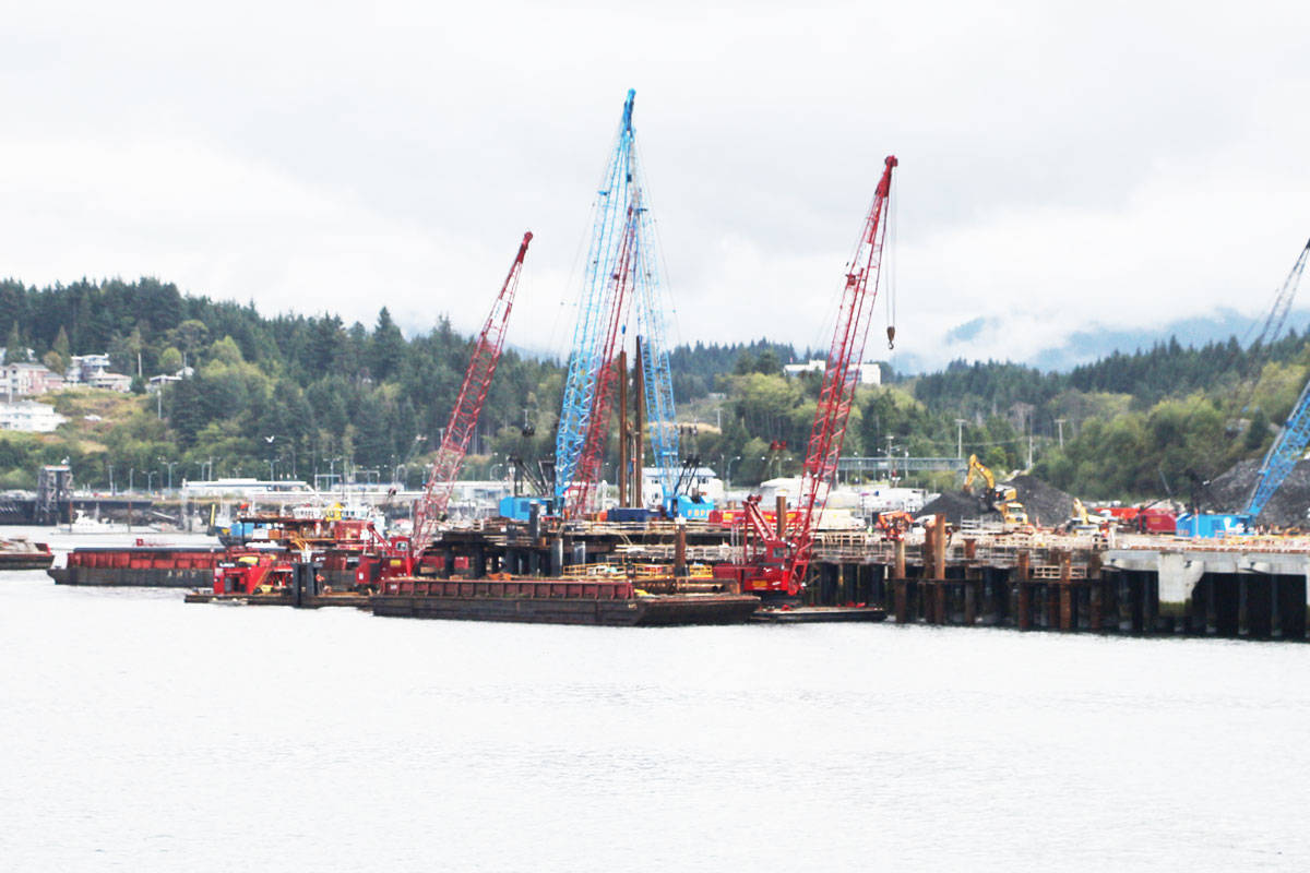 DP World, the Prince Rupert Port Authority and its contractors, Fraser River Pile and Dredge Inc., BelPacific Excavating and Shoring Limited Partnership and Bel Contracting have been charged with 10 fisheries violations that were alleged to have occurred during Phase 2 Fairview Terminal expansion. (File photo / The Northern View)