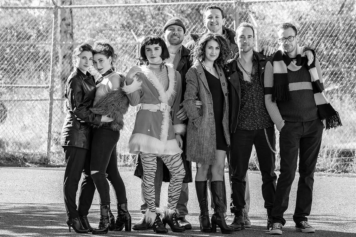 Primary cast members from the Victoria Operatic Society production of Rent, gather for a group shot. The show runs at the McPherson Playhouse Nov. 23 to Dec. 2. Photo by Jesse Polito/courtesy VOS