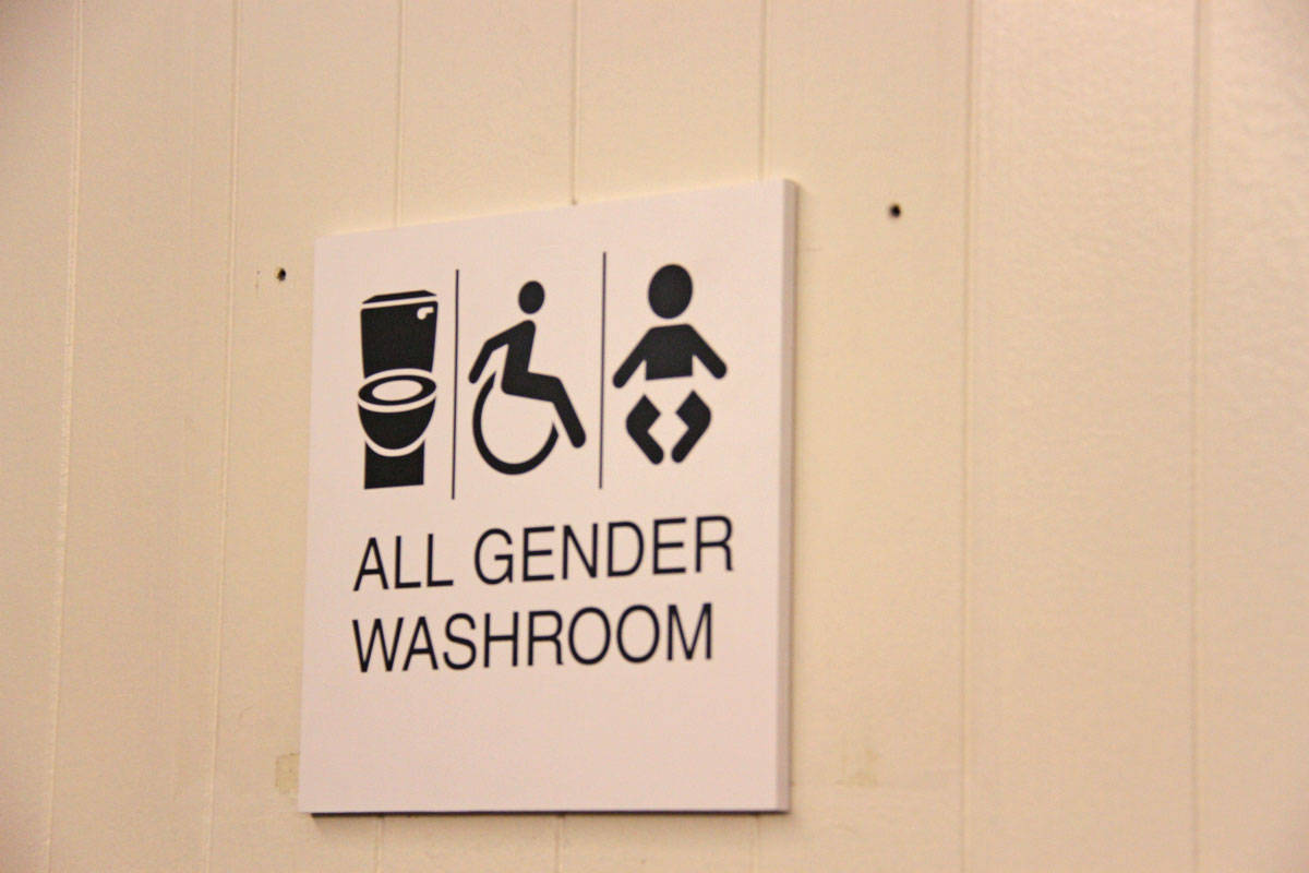 One of the more accessible public washrooms in Victoria is below the Information Centre at the Inner Harbour. (Keili Bartlett/News staff)