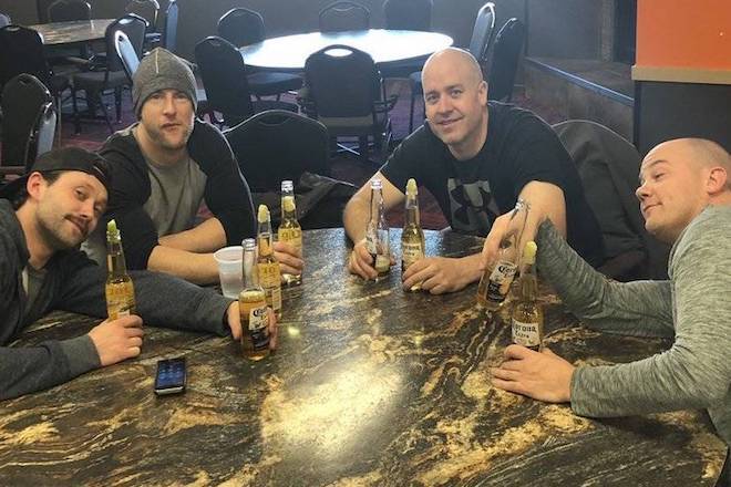 Team Jamie Koe tweeted this image out shortly before their morning match on Sunday. They were ejected from the Red Deer Curling Classic on Sunday for unsportsmanlike behaviour. (Twitter Photo)
