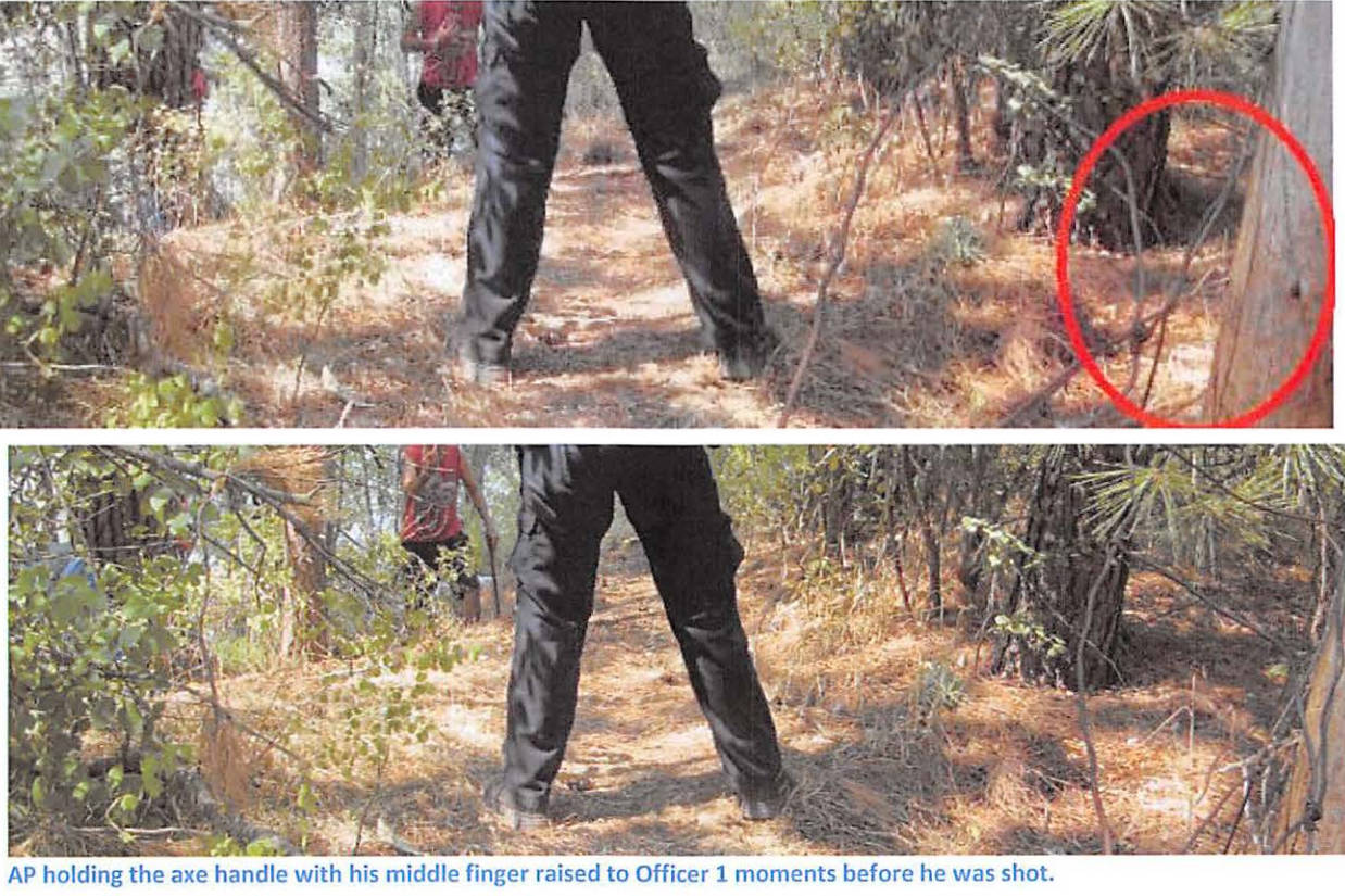 The IIO released two cropped photos taken by a city of Kelowna employee just before the shooting.