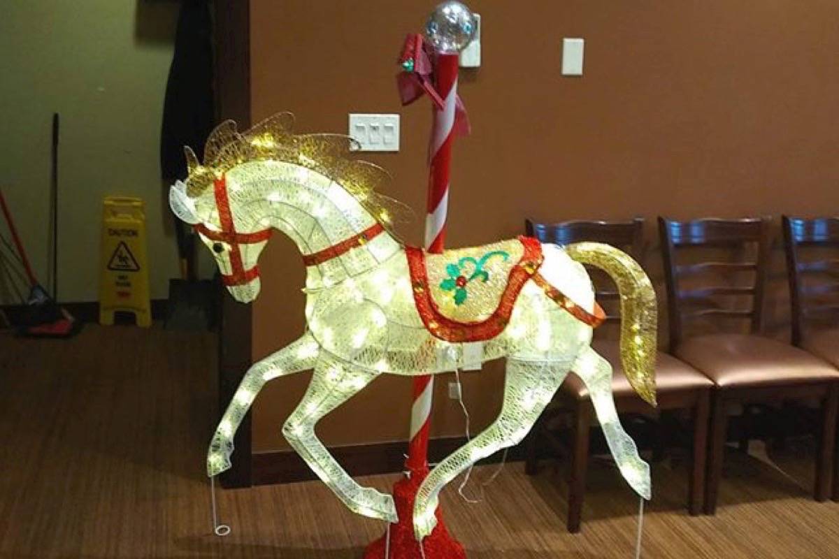 A carousel horse was stolen from Sunrise Ridge Resort on Resort Drive on Nov. 28. - Facebook photo/Robynne Shaw