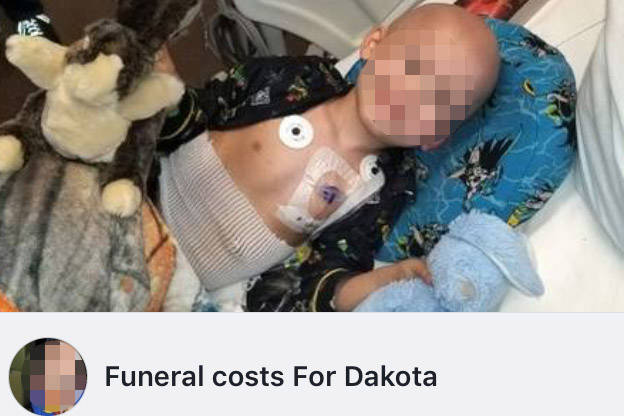 The image of a five-year-old Iowa boy who died of cancer last year was used for a fundraising campaign in Campbell River.