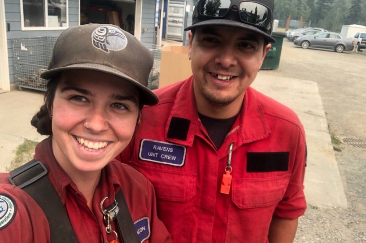 Williams Lake’s Julia Flinton and Anthony Sellars lost their home and belongings as a result of a fire at Deep Creek Monday night. (Photo submitted)